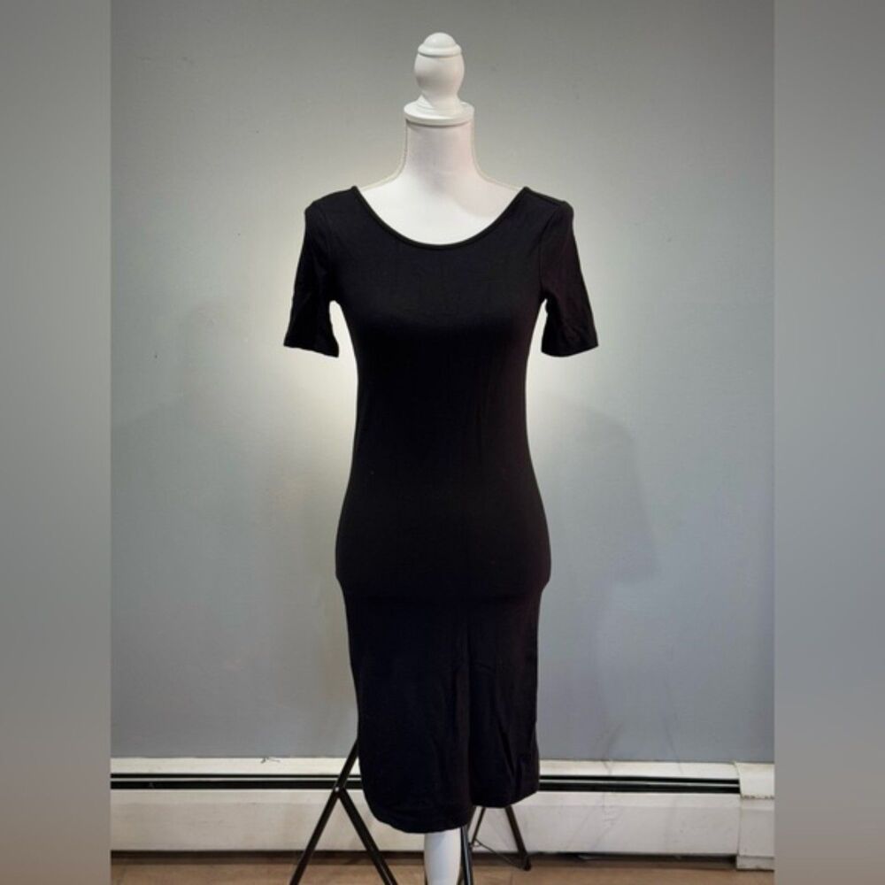 CLEAROUT! Black Topshop Bodycon Scoop Neck Dress Size 4 EUC